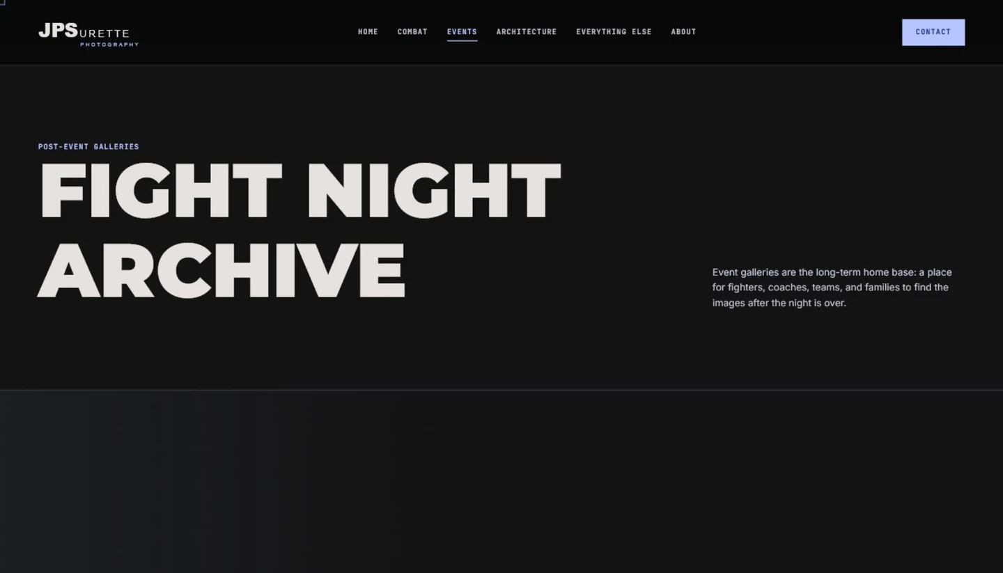 JPS fight night archive page